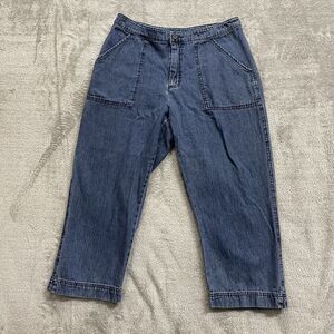 VTG Woolrich Jeans Women's Size 10 Blue Denim Capri 100% Cotton Summer 30x20